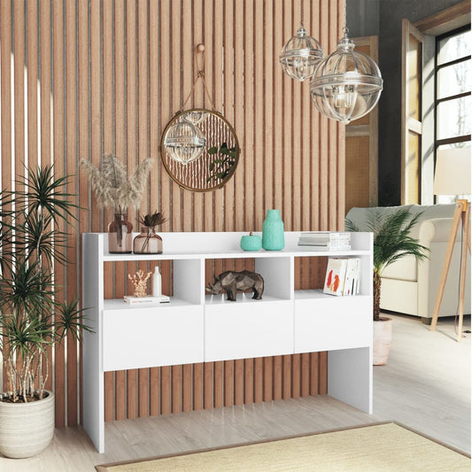 Credenza Bianca 120x30,5x70 cm in Legno Multistrato - homemem39