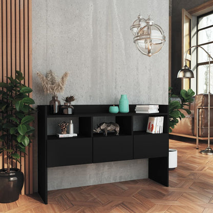 Black Sideboard 105x30x70 cm in Multilayer Wood