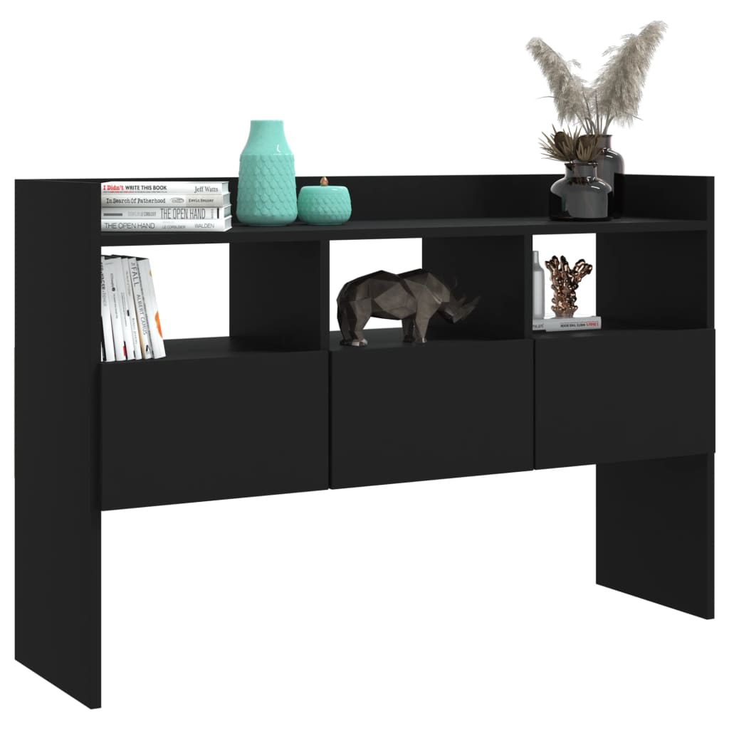 Black Sideboard 105x30x70 cm in Multilayer Wood