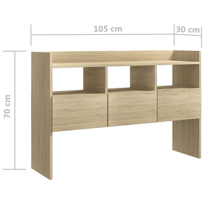 Credenza Rovere Sonoma 105x30x70 cm in Legno Multistrato - homemem39
