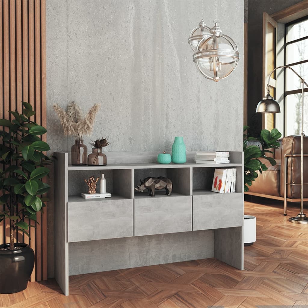 Credenza Grigio Cemento 105x30x70 cm in Legno Multistrato - homemem39