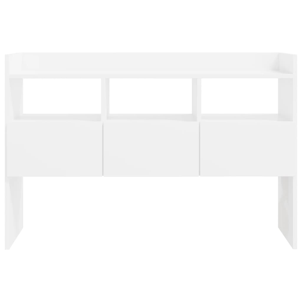 Credenza Bianco Lucido 105x30x70 cm in Legno Multistrato - homemem39