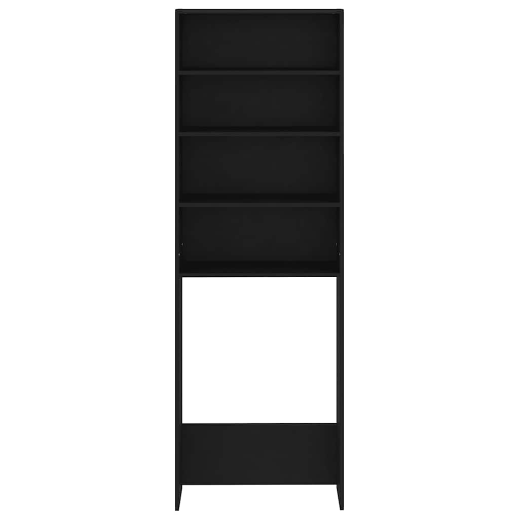 Mobile per Lavatrice Nero 64x24x190 cm - homemem39