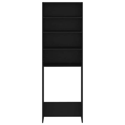 Mobile per Lavatrice Nero 64x24x190 cm - homemem39