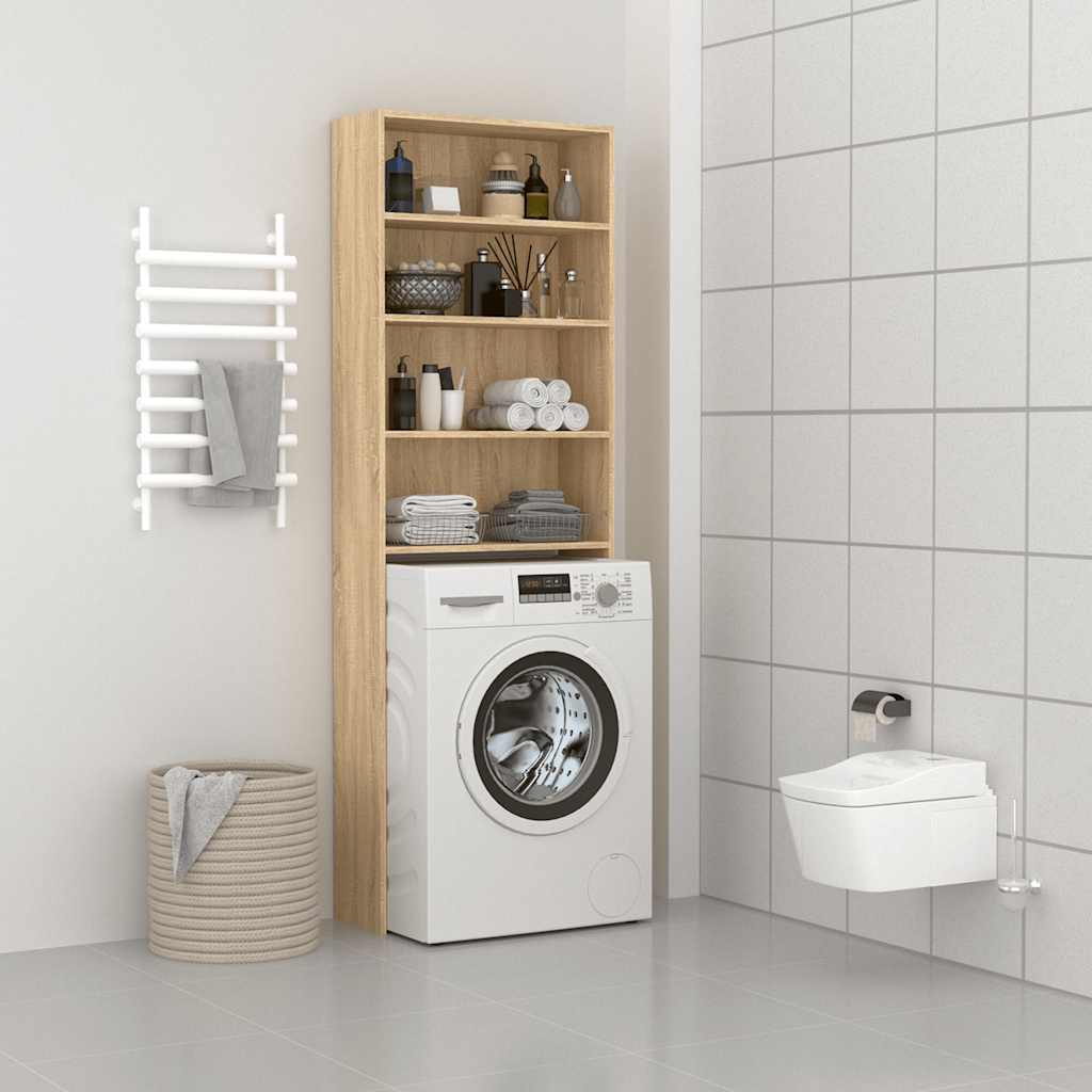 Mobile per Lavatrice Rovere Sonoma 64x24x190 cm | homemem39