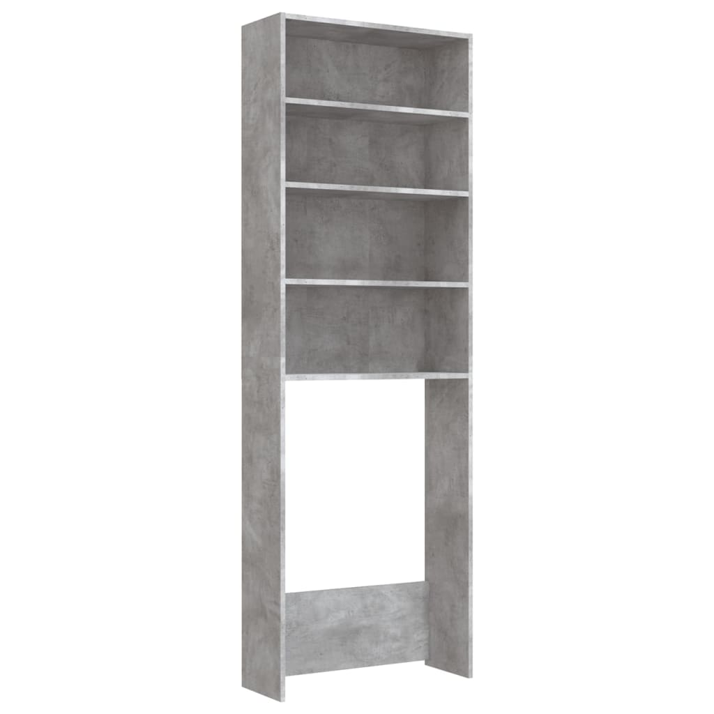 Mobile per Lavatrice Grigio Cemento 64x24x190 cm - homemem39