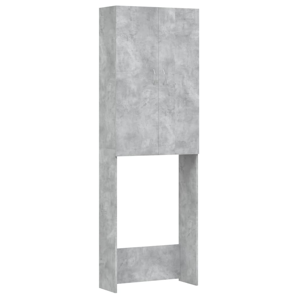Mobile per Lavatrice Grigio Cemento 64x25,5x190 cm - homemem39