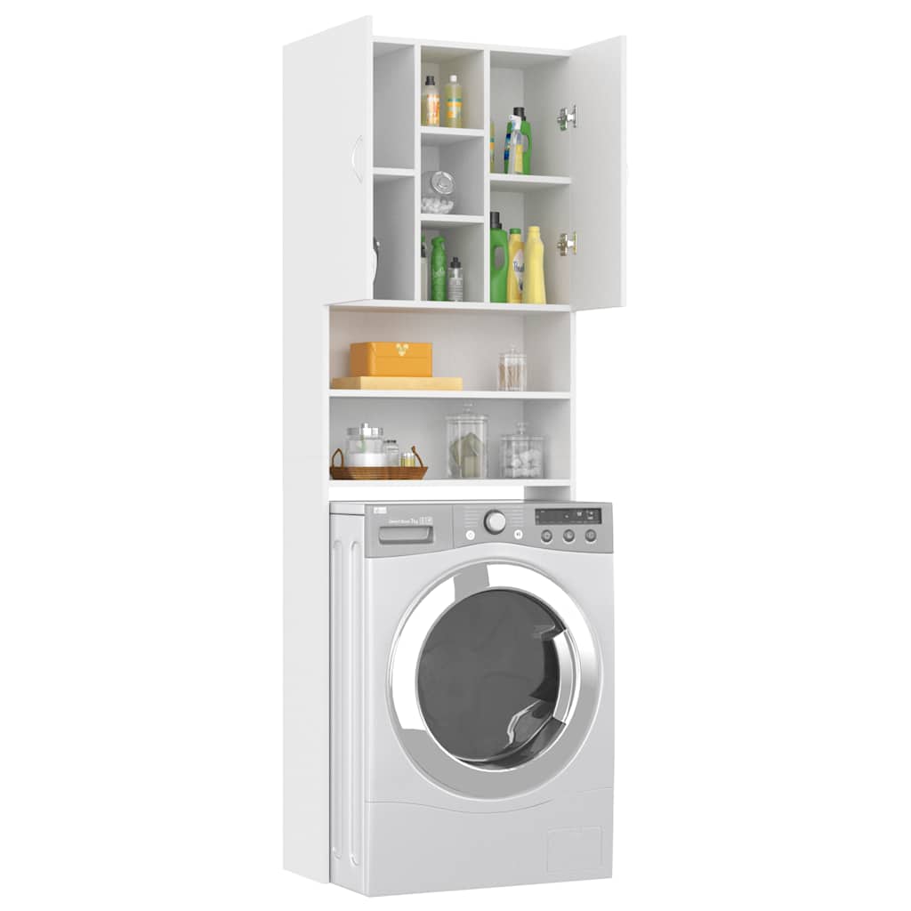 Mobile per Lavatrice Bianco 64x25,5x190 cm | homemem39