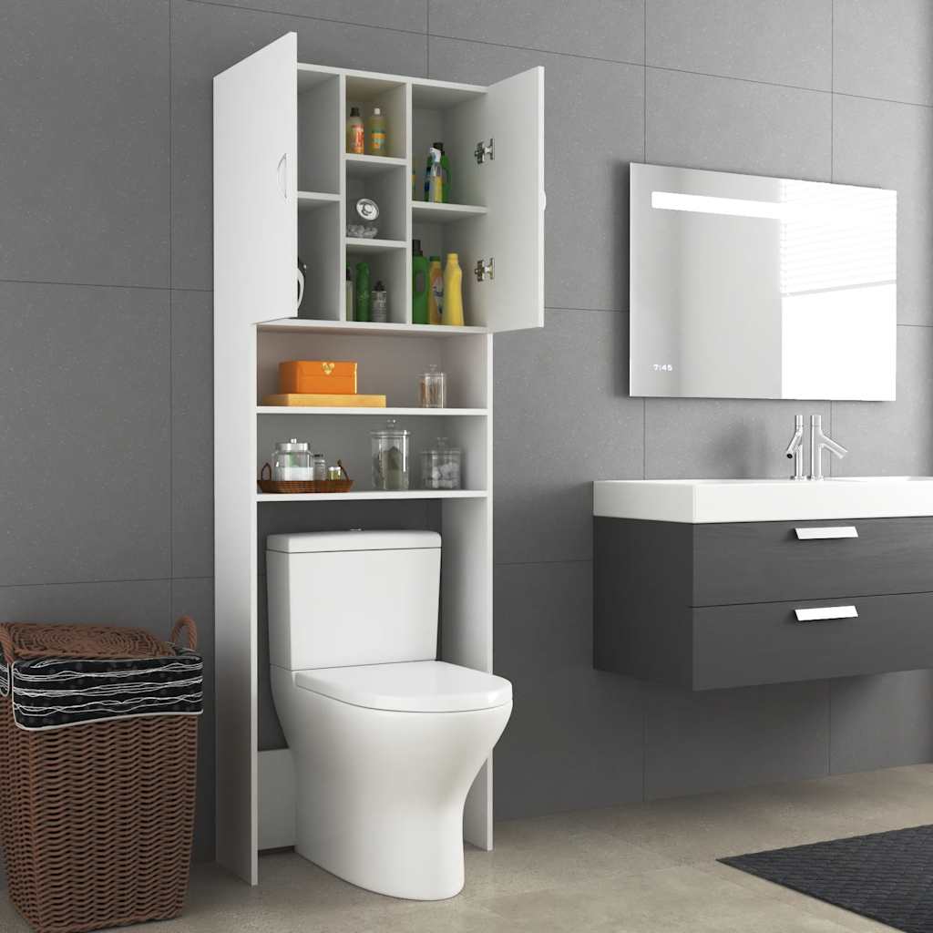 Mobile per Lavatrice Bianco 64x25,5x190 cm | homemem39