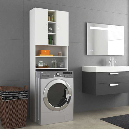 Mobile per Lavatrice Bianco 64x25,5x190 cm | homemem39