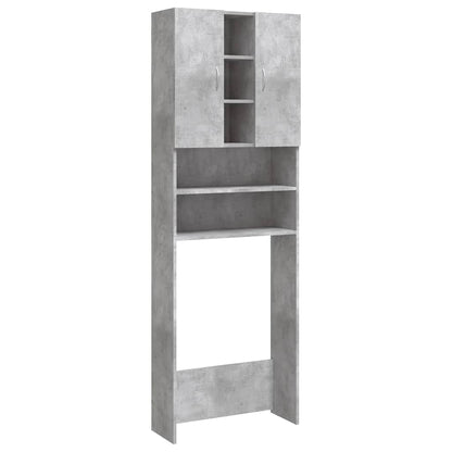 Mobile per Lavatrice Grigio Cemento 64x25,5x190 cm