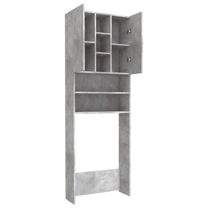 Mobile per Lavatrice Grigio Cemento 64x25,5x190 cm