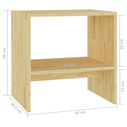 Comodini 2 pz 40x30,5x40 cm in Legno Massello di Pino | homemem39