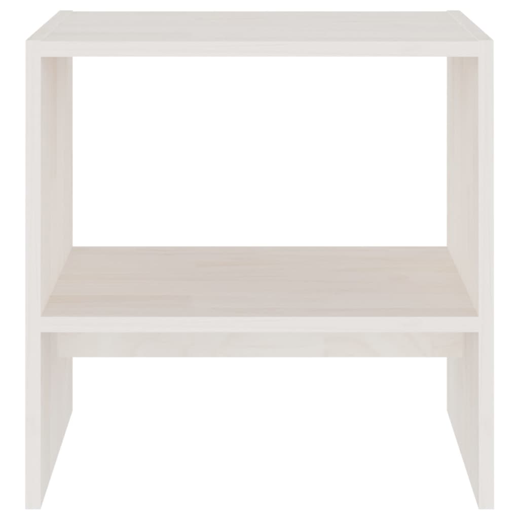 Comodini 2 pz Bianchi 40x30,5x40 cm in Legno Massello di Pino - homemem39