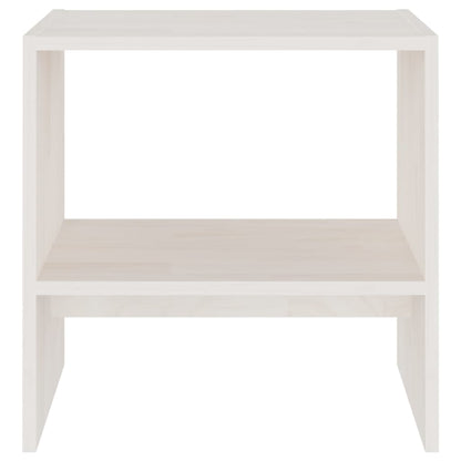 Comodini 2 pz Bianchi 40x30,5x40 cm in Legno Massello di Pino - homemem39