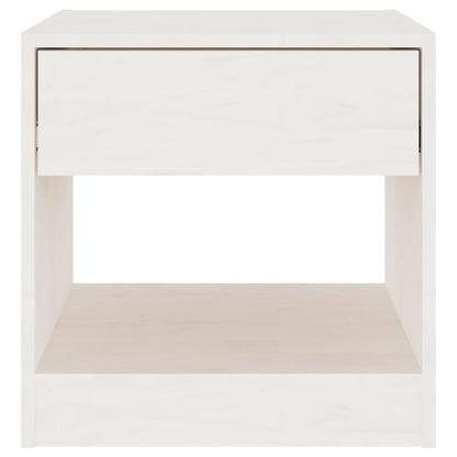 Comodini 2 pz Bianchi 40x31x40 cm in Legno Massello di Pino - homemem39