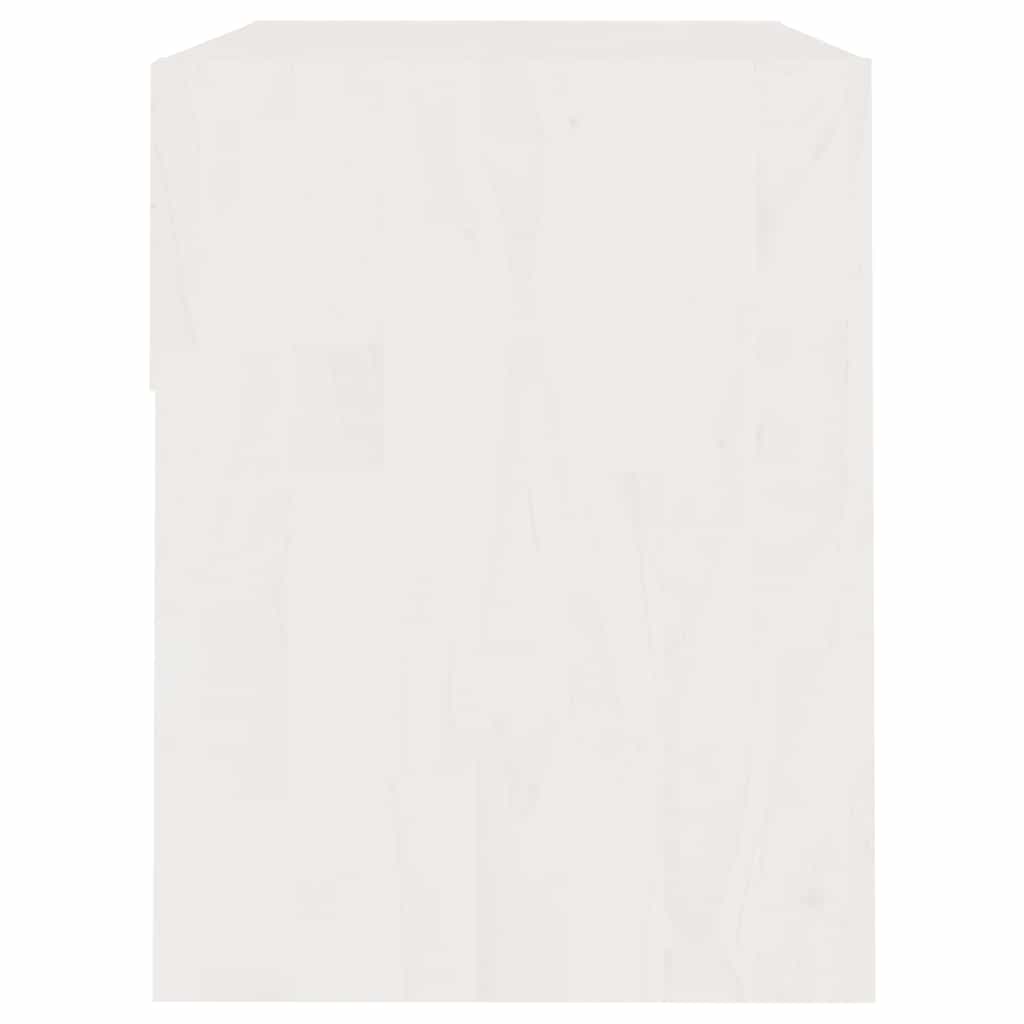 Comodini 2 pz Bianchi 40x31x40 cm in Legno Massello di Pino