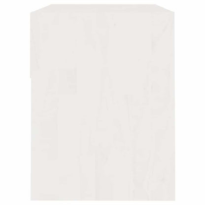 Comodini 2 pz Bianchi 40x31x40 cm in Legno Massello di Pino