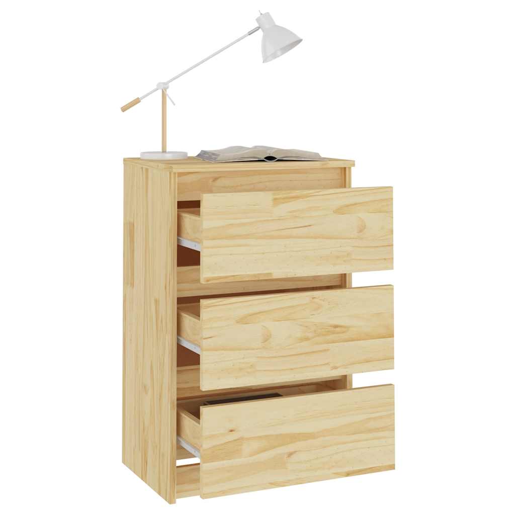 Comodino 40x29,5x64 cm in Legno Massello di Pino | homemem39
