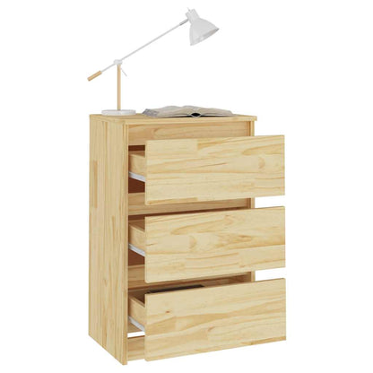 Comodino 40x29,5x64 cm in Legno Massello di Pino | homemem39