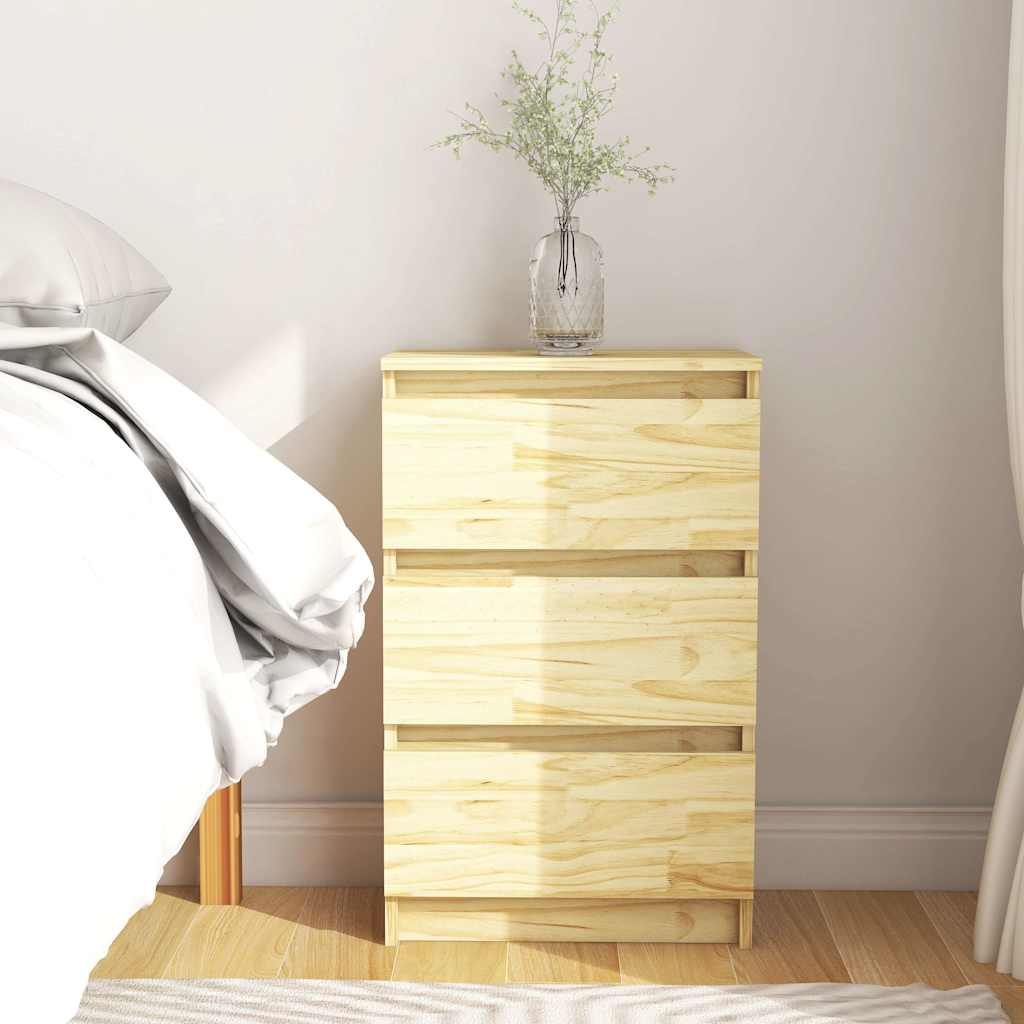 Comodino 40x29,5x64 cm in Legno Massello di Pino | homemem39