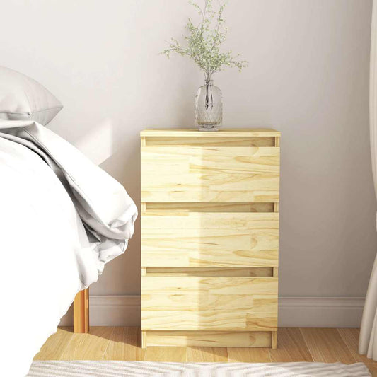 Comodino 40x29,5x64 cm in Legno Massello di Pino | homemem39