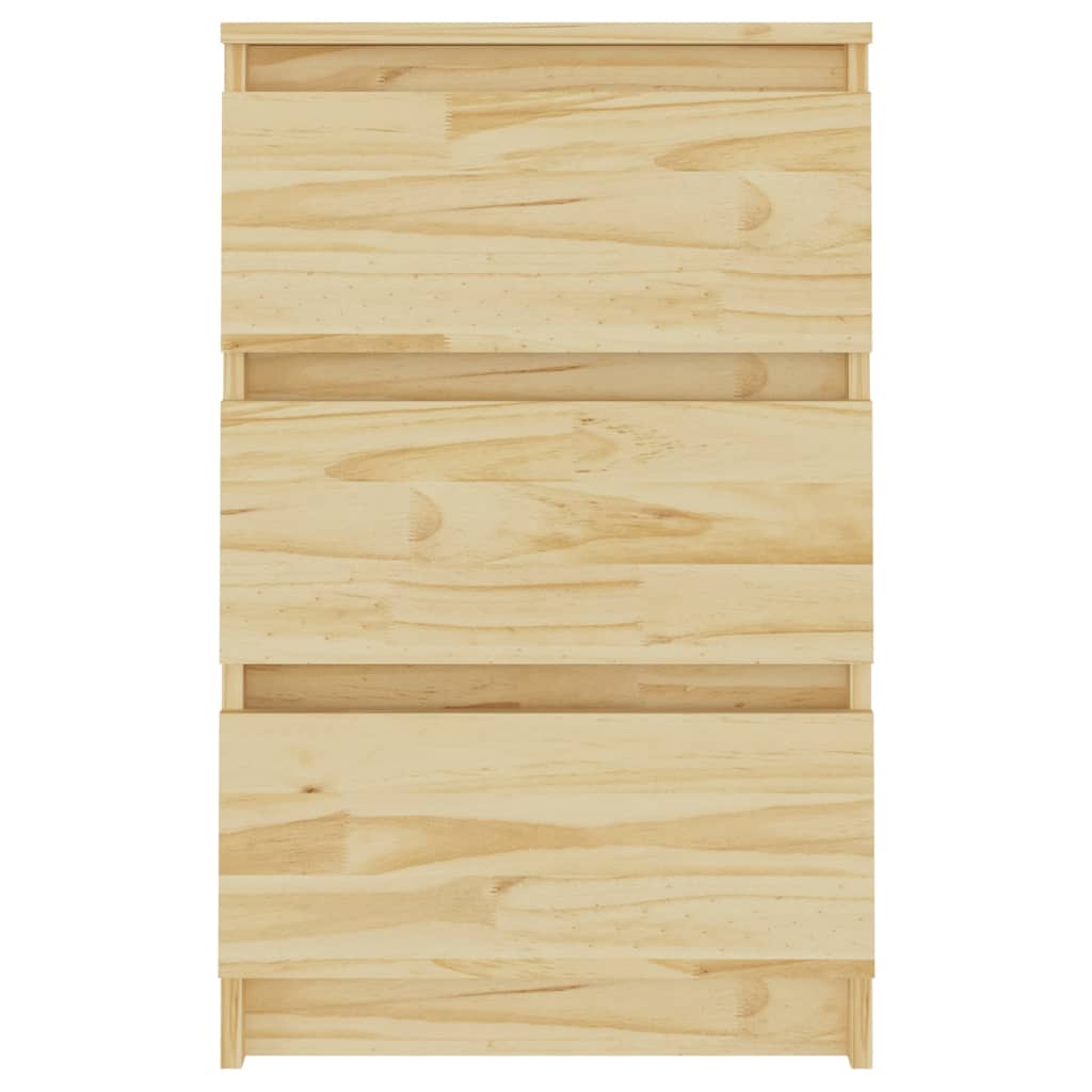 Comodini 2 pz 40x29,5x64 cm in Legno Massello di Pino