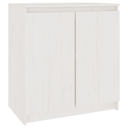 Armadietto Bianco 60x36x65 cm in Legno Massello di Pino - homemem39