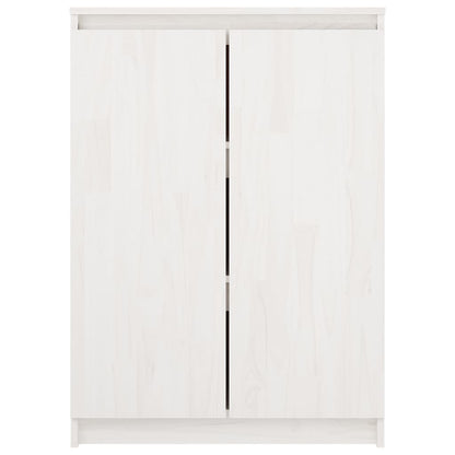 Credenza Bianca 60x36x84 cm in Legno Massello di Pino