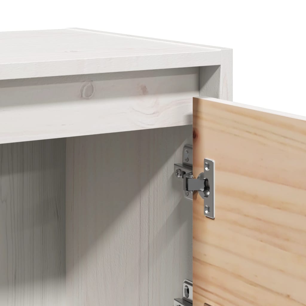 Comodini 2 pz Bianchi 40x30,5x40 cm in Legno Massello di Pino - homemem39