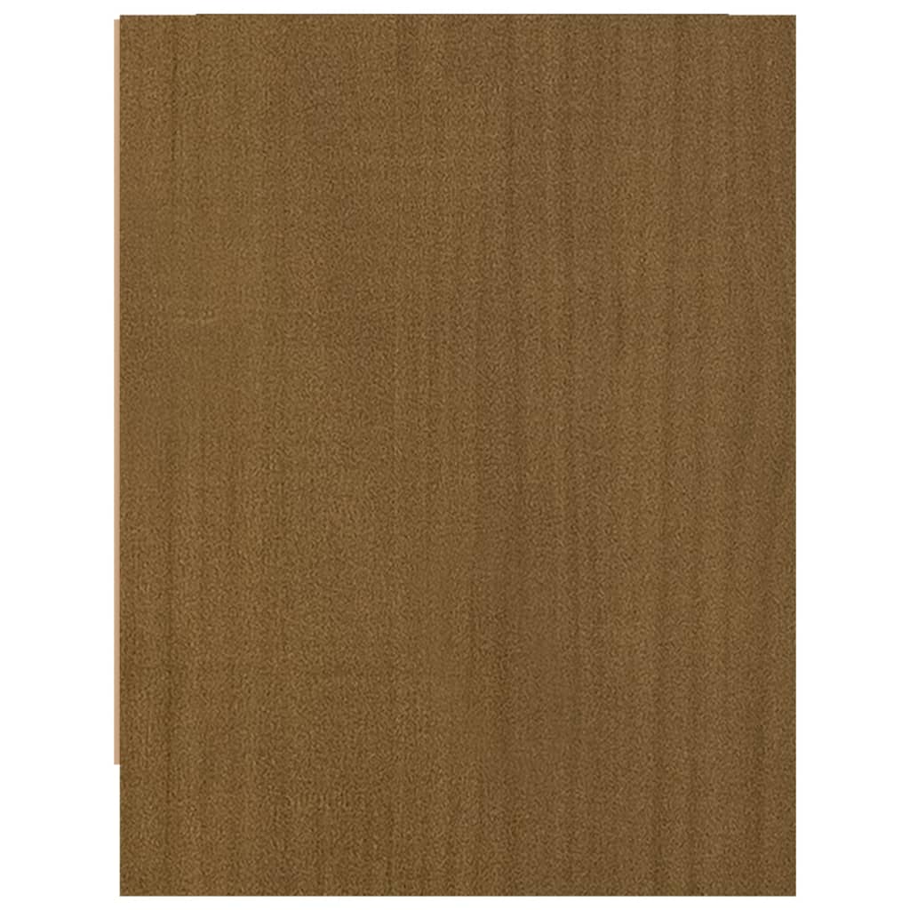 Comodino Marrone Ambra 40x30,5x40 cm in Legno Massello di Pino - homemem39