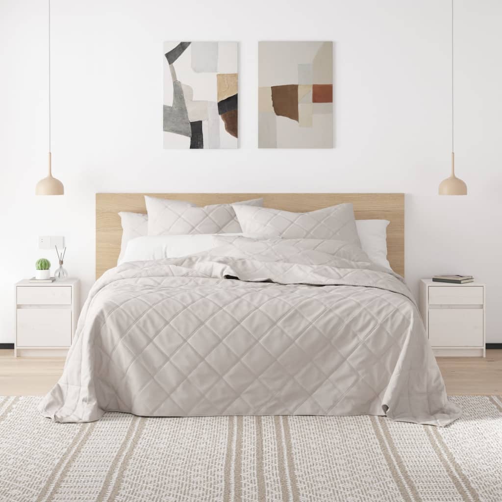 Comodino Bianco 40x31x50 cm in Legno Massello di Pino | homemem39