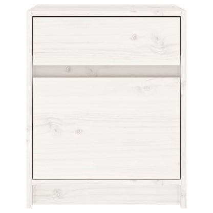 Comodini 2 pz Bianchi 40x31x50 cm in Legno Massello di Pino - homemem39