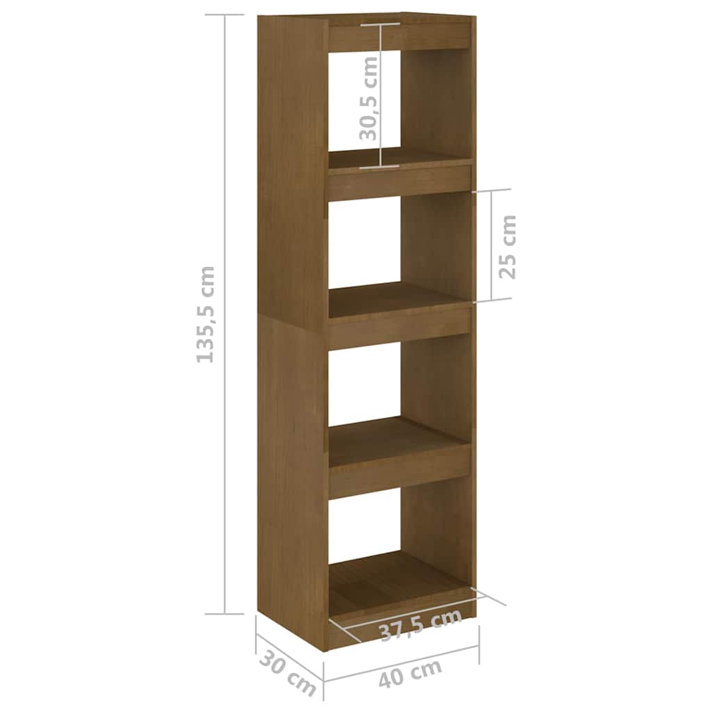 Libreria/Divisorio Ambra 40x30x135,5 cm in Massello di Pino
