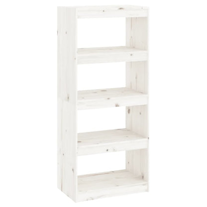 Libreria/Divisorio Bianco 60x30x135,5 cm Legno Massello di Pino | homemem39
