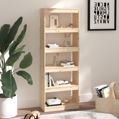 Libreria/Divisorio Grigio 60x30x167,5 cm in Massello di Pino | homemem39