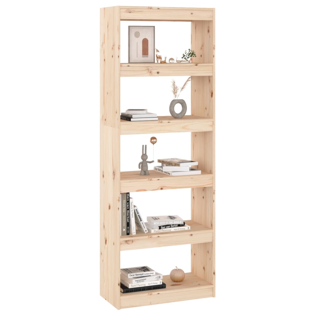 Libreria/Divisorio Grigio 60x30x167,5 cm in Massello di Pino | homemem39