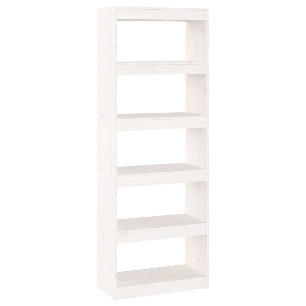 Libreria/Divisorio Bianco 60x30x167,5 cm in Massello di Pino | homemem39