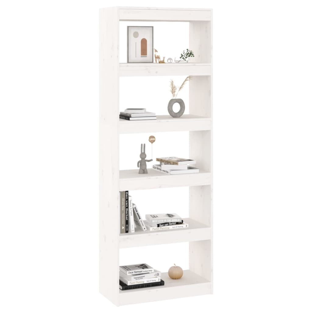 Libreria/Divisorio Bianco 60x30x167,5 cm in Massello di Pino | homemem39