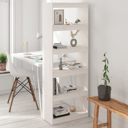 Libreria/Divisorio Bianco 60x30x167,5 cm in Massello di Pino | homemem39