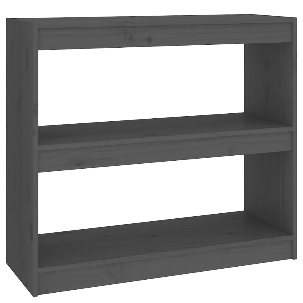 Libreria/Divisorio Grigio 80x30x71,5 cm Legno Massello di Pino | homemem39