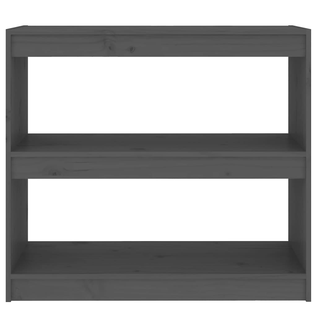 Libreria/Divisorio Grigio 80x30x71,5 cm Legno Massello di Pino | homemem39