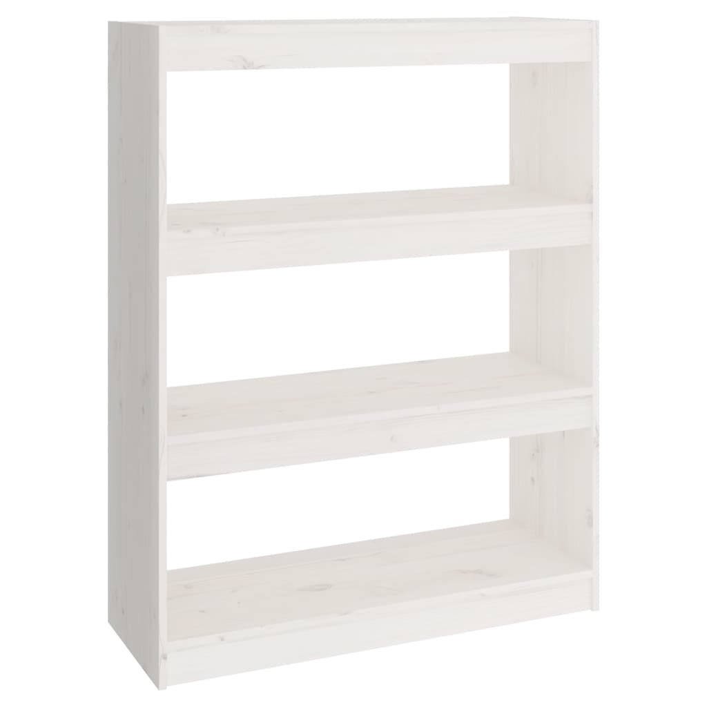 Libreria/Divisorio Bianco 80x30x103,5 cm in Massello di Pino | homemem39