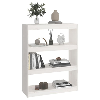 Libreria/Divisorio Bianco 80x30x103,5 cm in Massello di Pino | homemem39
