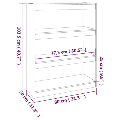 Libreria/Divisorio Bianco 80x30x103,5 cm in Massello di Pino | homemem39