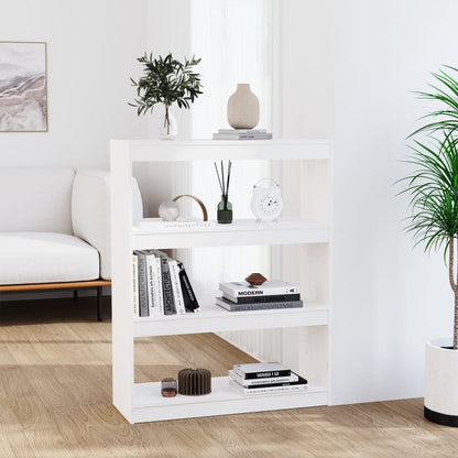 Libreria/Divisorio Bianco 80x30x103,5 cm in Massello di Pino | homemem39