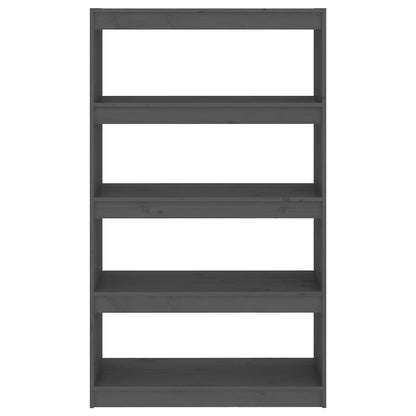 Libreria/Divisorio Grigio 80x30x135,5 cm in Massello di Pino