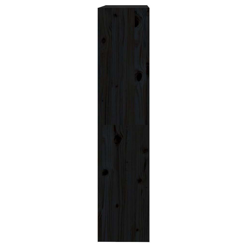 Libreria/Divisorio Nero 80x30x135,5cm in Legno Massello di Pino | homemem39