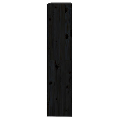 Libreria/Divisorio Nero 80x30x135,5cm in Legno Massello di Pino | homemem39