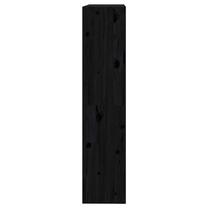 Libreria/Divisorio Nero 80x30x135,5cm in Legno Massello di Pino - homemem39